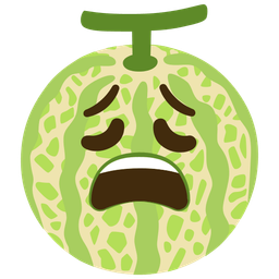 weary face and melon