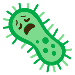 weary face and microbe