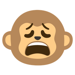 weary face and monkey face