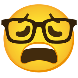 weary face and nerd face