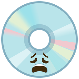 weary face and optical disk