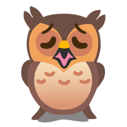 weary face and owl