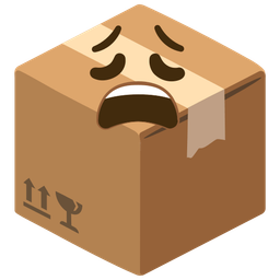 weary face and package