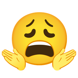 weary face and person shrugging