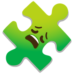 Weary face and Puzzle piece