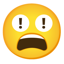 Weary face and Red exclamation mark