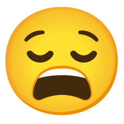 weary face and relieved face