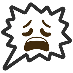 Weary face and Right anger bubble