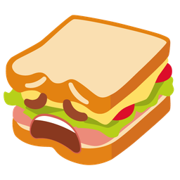 weary face and sandwich