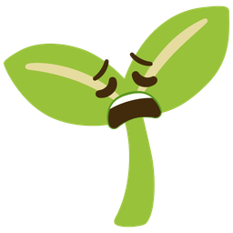 weary face and seedling