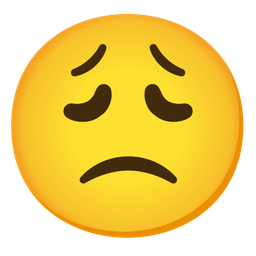 weary face and slightly frowning face