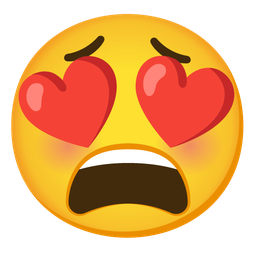 Weary face and Smiling face with heart-eyes