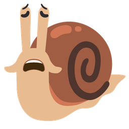 weary face and snail