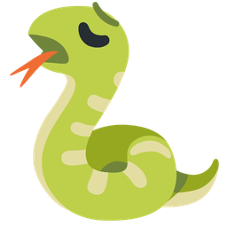 weary face and snake