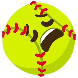 weary face and softball