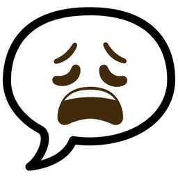 Weary face and Speech balloon