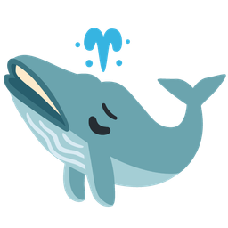 weary face and spouting whale