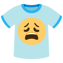 Weary face and T-shirt