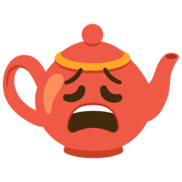 weary face and teapot