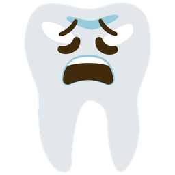 weary face and tooth