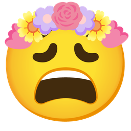 weary face and tulip