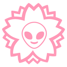 white flower and alien