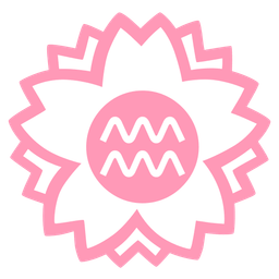 white flower and Aquarius