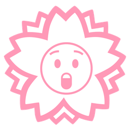 white flower and astonished face