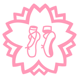 white flower and ballet shoes