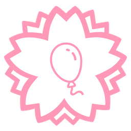 white flower and balloon