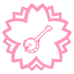 white flower and banjo