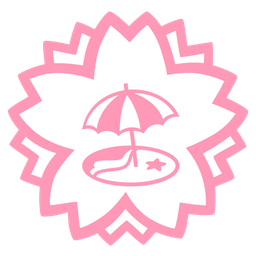 white flower and beach with umbrella