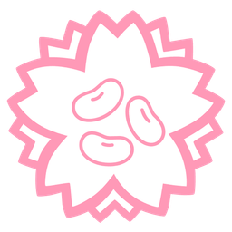 white flower and beans