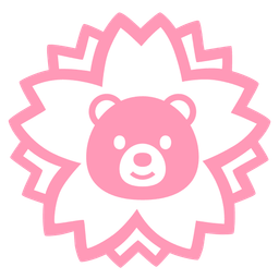 white flower and bear