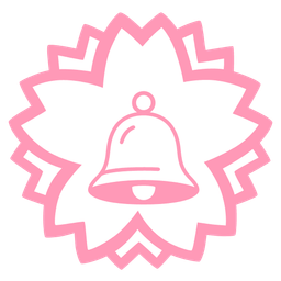 white flower and bell