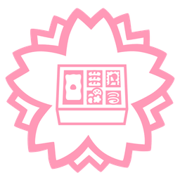 white flower and bento box