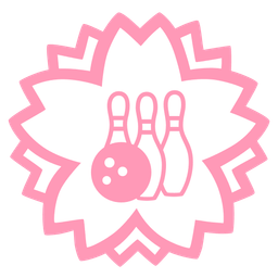 white flower and bowling