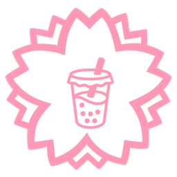 white flower and bubble tea
