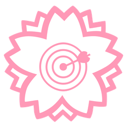 white flower and bullseye