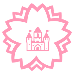 white flower and castle