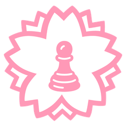 white flower and chess pawn