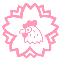 white flower and chicken
