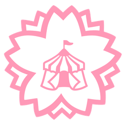 white flower and circus tent