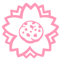 white flower and cookie