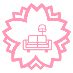 white flower and couch and lamp