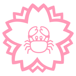 white flower and crab