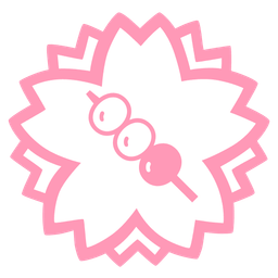 white flower and dango