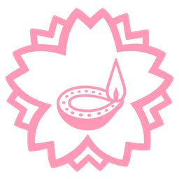 white flower and diya lamp