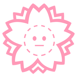 white flower and dotted line face