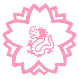 white flower and dragon